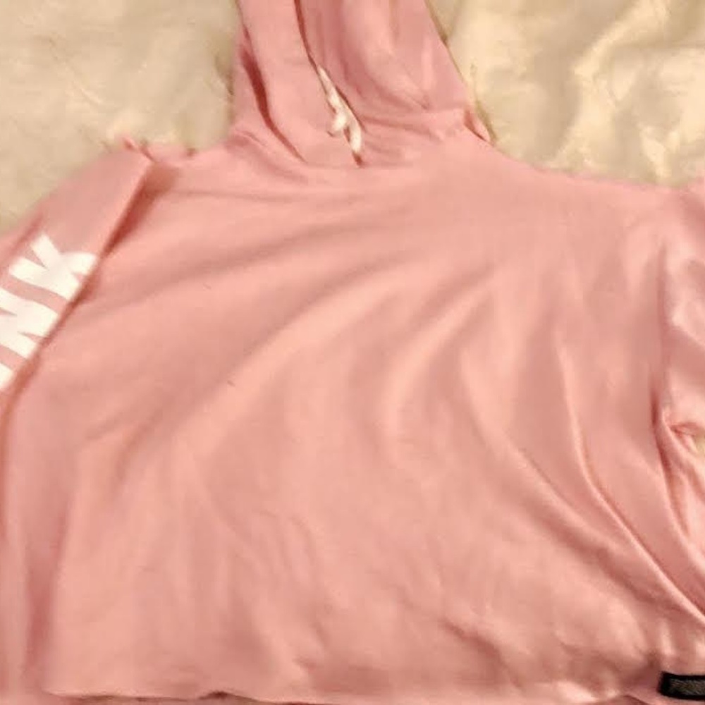 Pink Victoria secret cold shoulder hoodie large